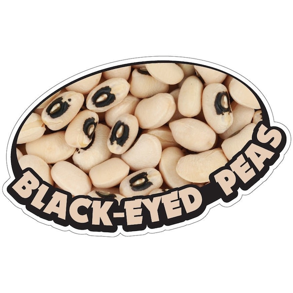 Signmission Black Eyed Peas Decal Concession Stand Food Truck Sticker, 8" x 4.5", D-DC-8 Black Eyed Peas19 D-DC-8 Black Eyed Peas19 - main